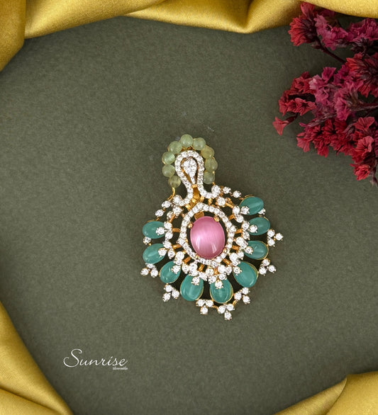 SEA GREEN VICTORIAN PENDANT SET