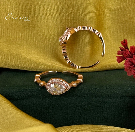 ROSE GOLD CZ TOE RINGS