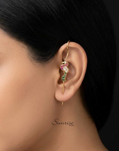 PEACOCK EARCUFFS