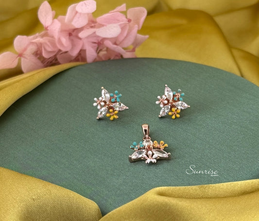 FLORAL PENDANT SET