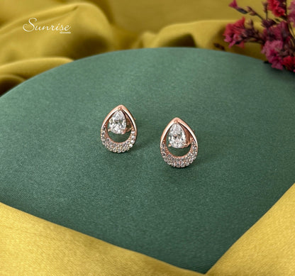 CZ ROSE GOLD PENDANT SET