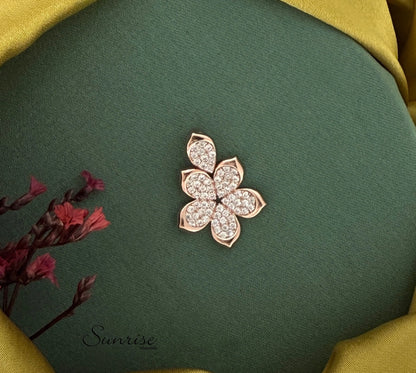 CZ FLORAL PENDANT SET