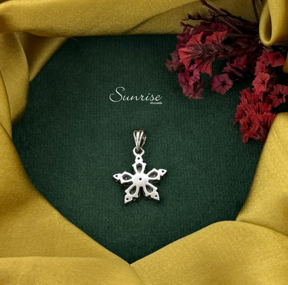 CZ FLORAL PENDANT