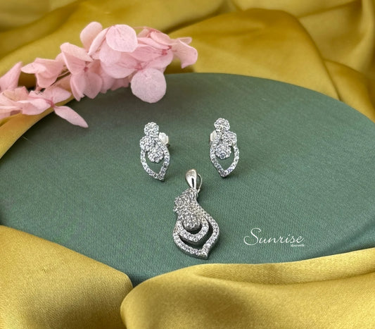 CZ FANCY PENDANT SET