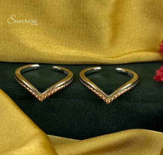 VANKI TWO TONE TOE RINGS