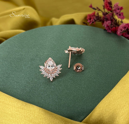 CZ ROSE GOLD PENDANT SET