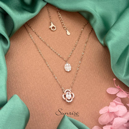 TWO LAYER ROSE GOLD NECKLACE