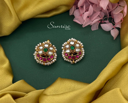 KUNDAN FLORAL MULTI COLOUR BUGADI