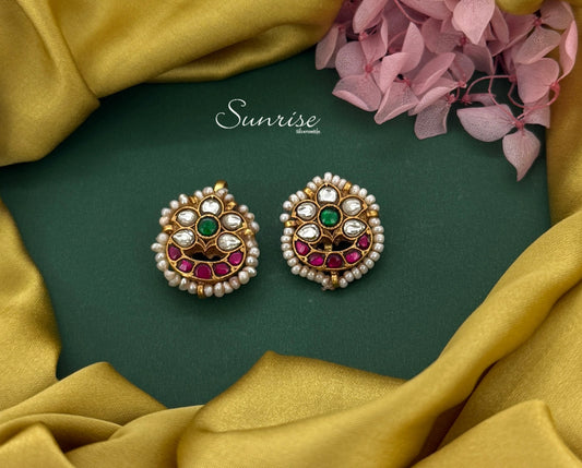 KUNDAN FLORAL MULTI COLOUR BUGADI