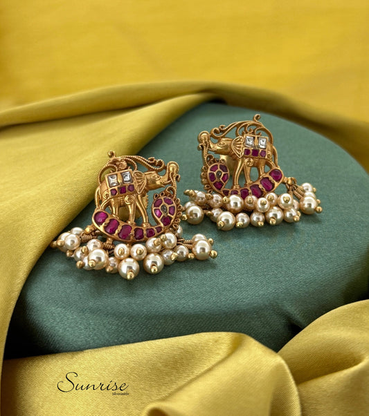 HAATHI GP KUNDAN STUDS