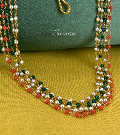TRICOLOURED BEADS CHAIN