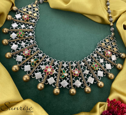 KUNDAN TWO TONE NECKLACE