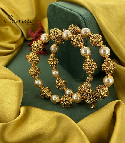 PEARL GOLD GUNDU BANGLES