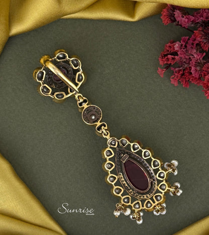 CLASSIC WINE STONE PENDANT SET