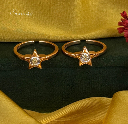 STAR ROSE GOLD TOE RINGS