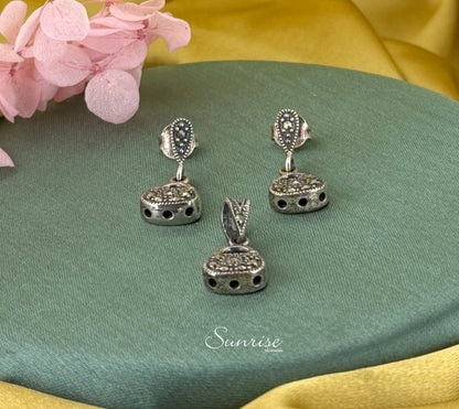 MARCASITE PURSE PENDANT SET
