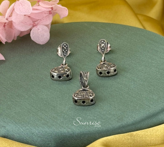 MARCASITE PURSE PENDANT SET