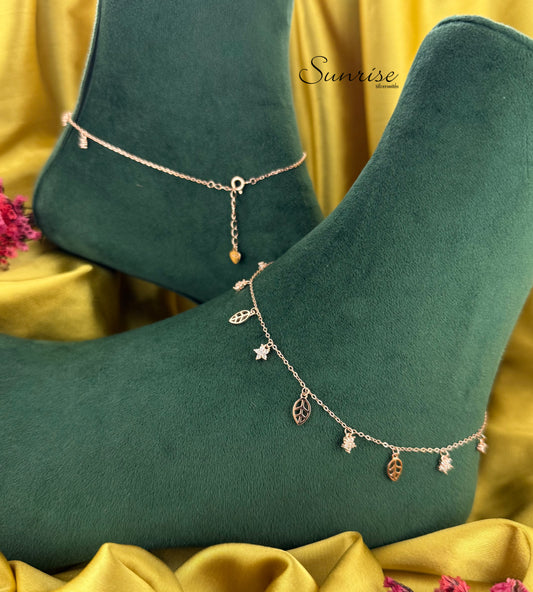 ROSE GOLD CHARM ANKLETS