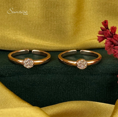 CZ ROSE GOLD TOE RINGS