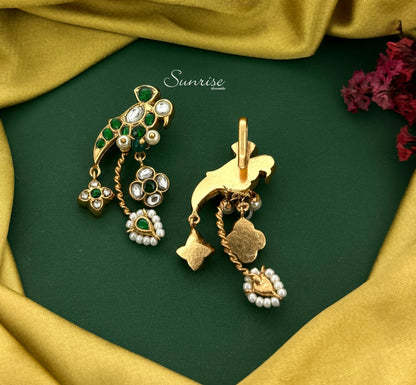 PARROT GREEN AND WHITE BUGADI