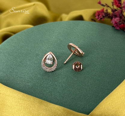 CZ ROSE GOLD PENDANT SET