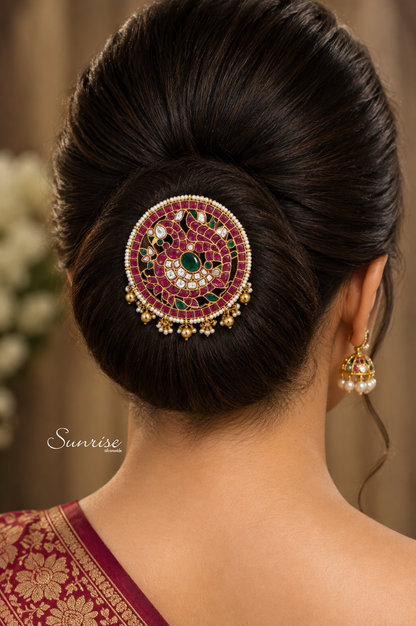 KUNDAN PEACOCK JUDA PIN