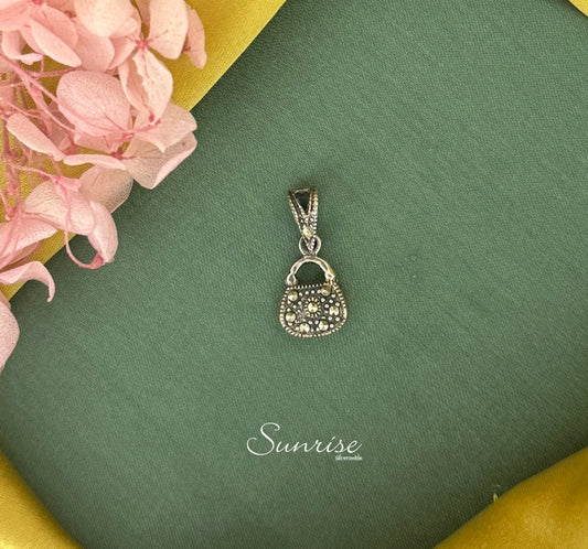 MARCASITE PURSE PENDANT SET