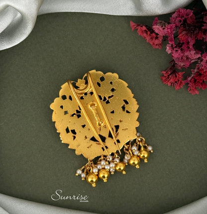 WHITE KUNDAN JUDA PIN