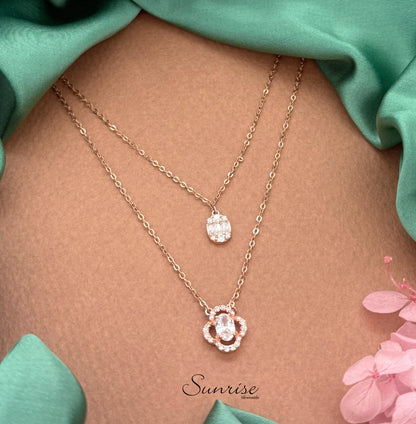 TWO LAYER ROSE GOLD NECKLACE