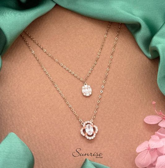 TWO LAYER ROSE GOLD NECKLACE