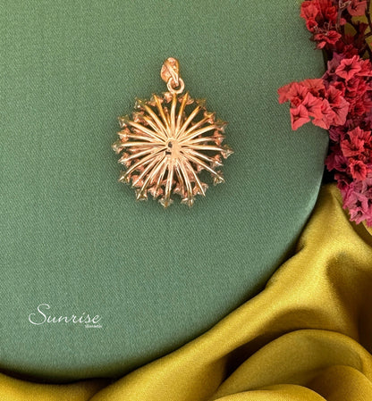 ROSE GOLD FLORAL PENDANT SET