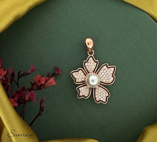 PEARL ROSE GOLD PENDANT SET
