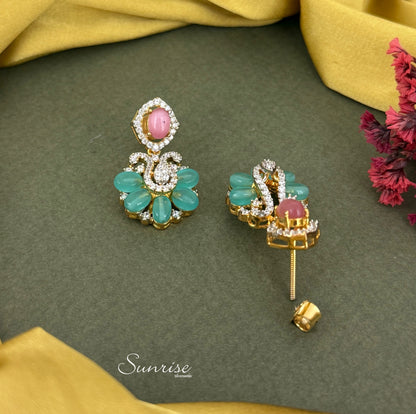 SEA GREEN VICTORIAN PENDANT SET