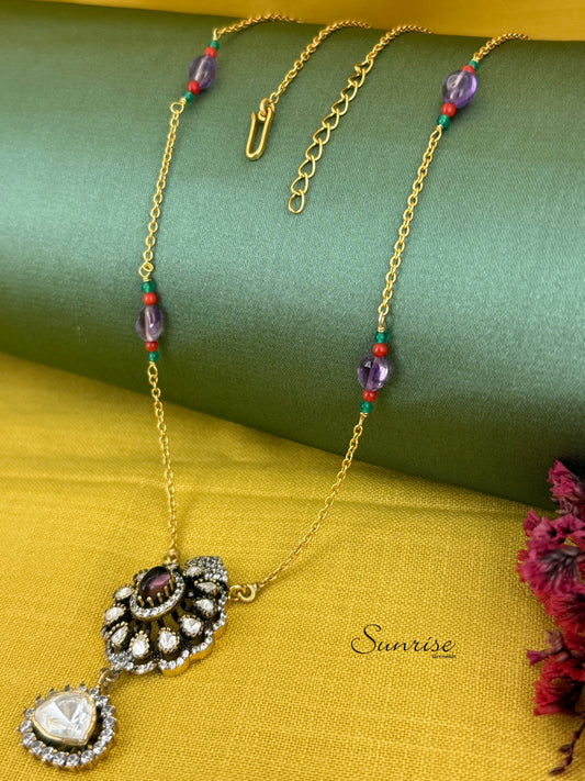 PURPLE VICTORIAN NECKLACE