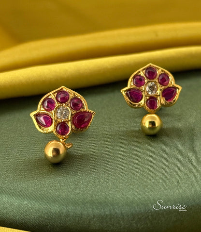 RUBY PINK GP STUDS