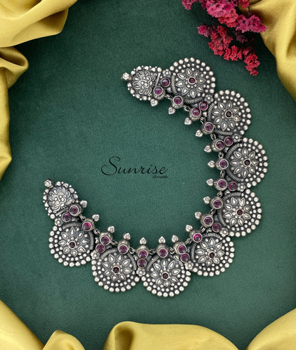 SHREEYA OXIDISED NECKLACE SET