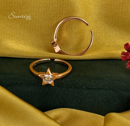 STAR ROSE GOLD TOE RINGS