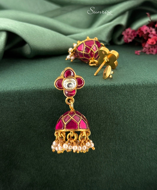 KUNDAN FLORAL JHUMKA