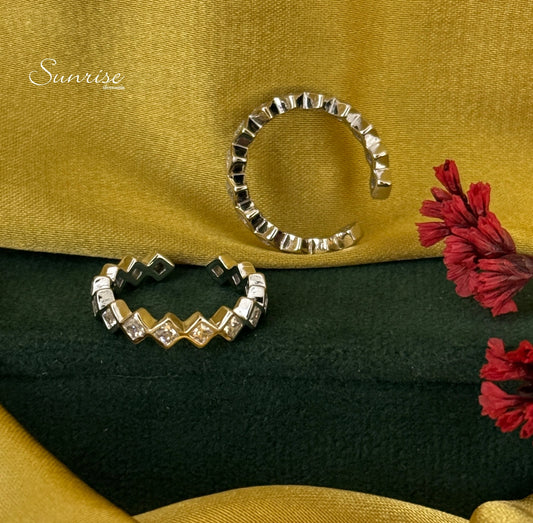 DIAMOND CUT TOE RINGS