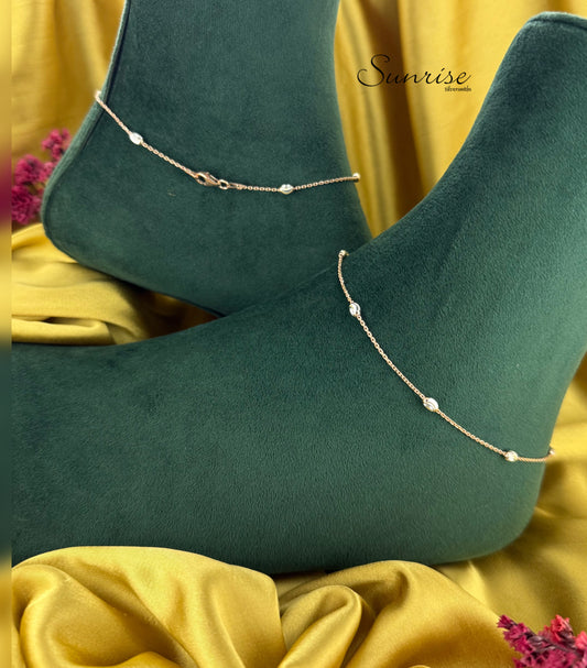 TWO TONE ANKLETS