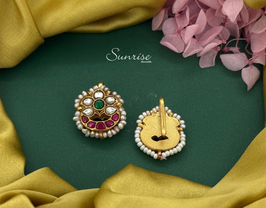 KUNDAN FLORAL MULTI COLOUR BUGADI