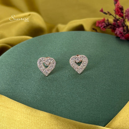 CZ ROSE GOLD PENDANT SET