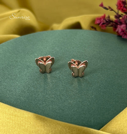 TWIN BUTTERFLY ROSE GOLD  PENDANT SET