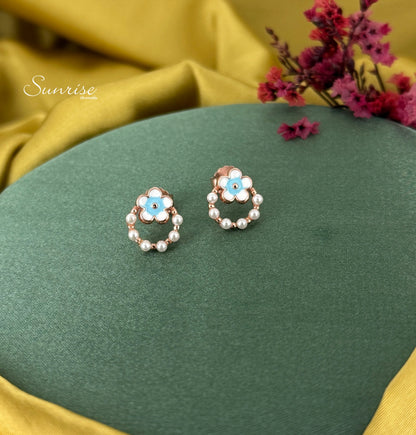 ENAMEL FLORAL PENDANT SET