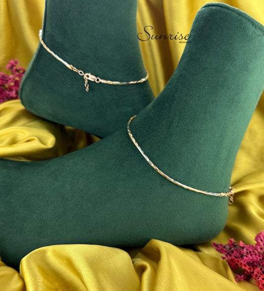 TWO TONE   ANKLETS