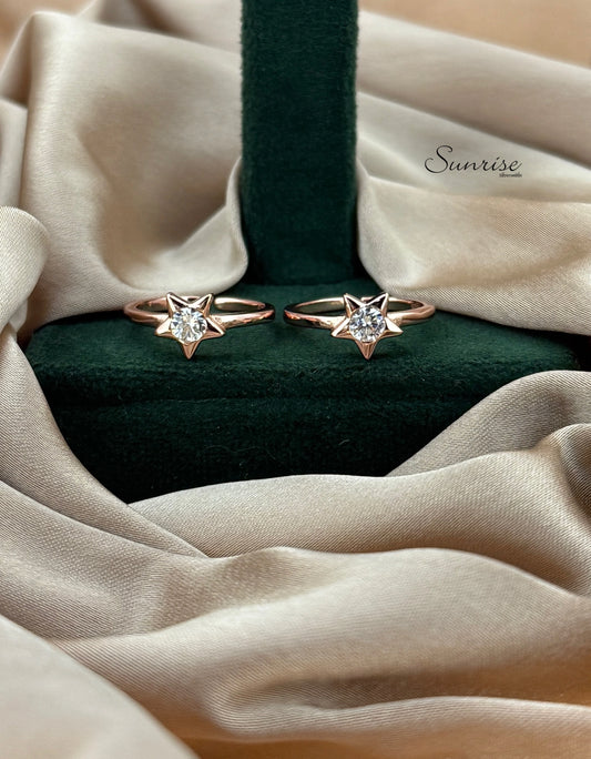 STAR ROSE GOLD TOE RINGS