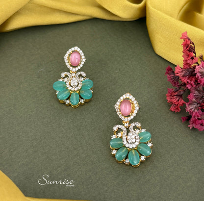 SEA GREEN VICTORIAN PENDANT SET