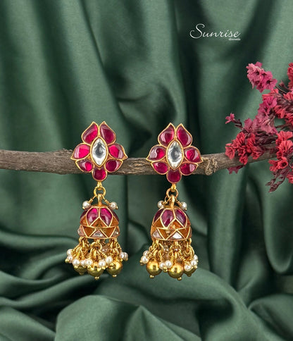 LOTUS KUNDAN JHUMKA