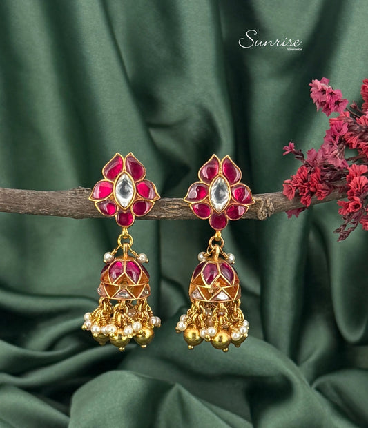 LOTUS KUNDAN JHUMKA