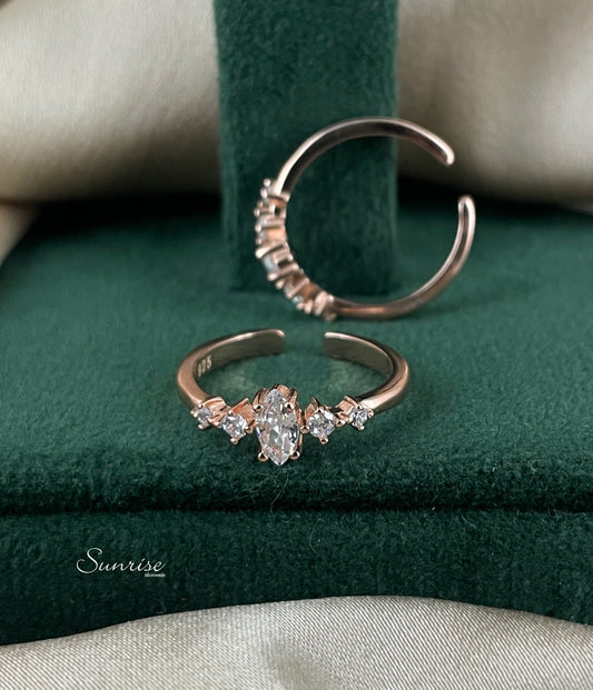 CZ ROSE GOLD TOE RINGS